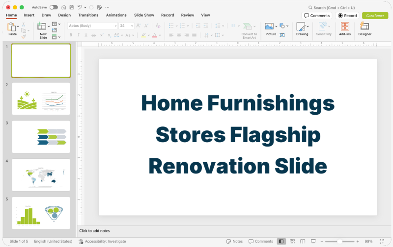 Home Furnishings Stores Flagship Renovation Slide-Deck