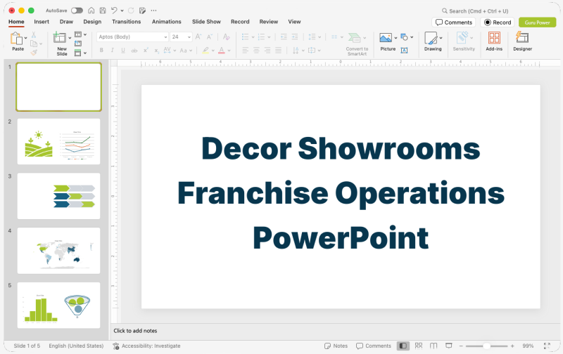 Decor Showrooms Franchise Operations PowerPoint