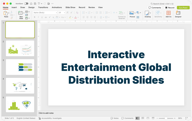 Interactive Entertainment Global Distribution Slides