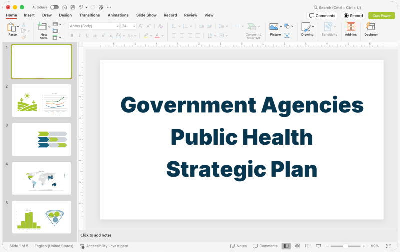 Government Agencies Public Health Strategic Plan Presentation