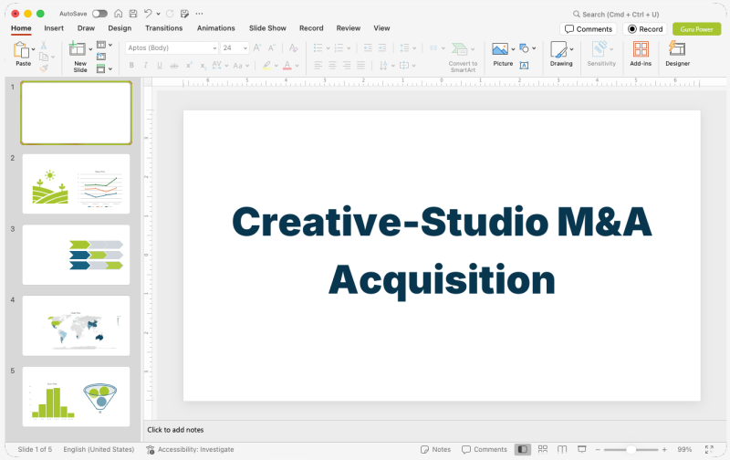 Creative-Studio M&A Acquisition Pitch-Deck