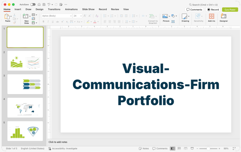 Visual-Communications-Firm Portfolio Presentation