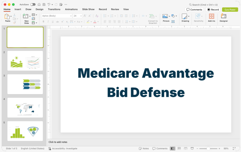 Medicare Advantage Bid Defense Presentation