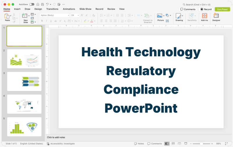 Health Technology Regulatory Compliance PowerPoint
