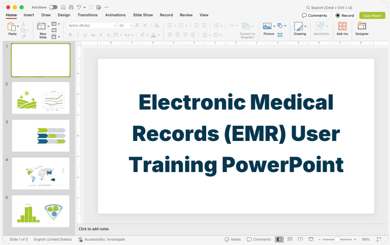 Electronic Medical Records (EMR) User Training PowerPoint