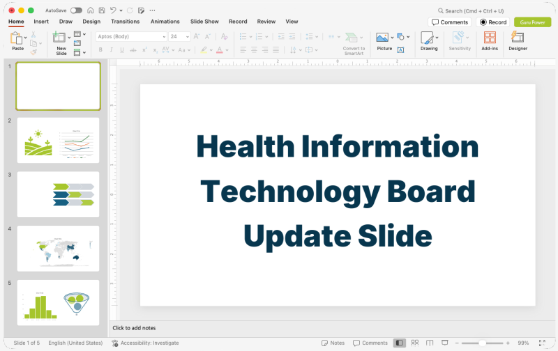 Health Information Technology Board Update Slide-Deck