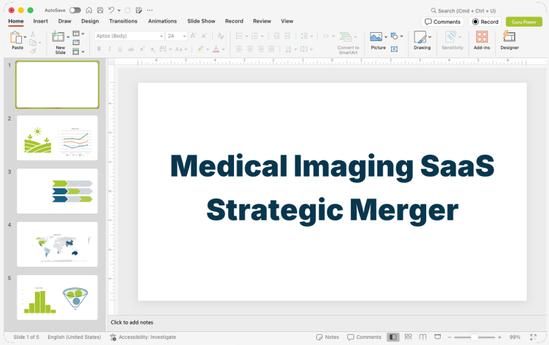 Medical Imaging SaaS Strategic Merger Presentation
