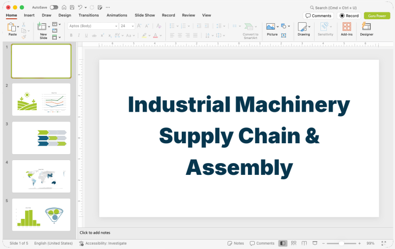 Industrial Machinery Supply Chain & Assembly Pitch-Deck