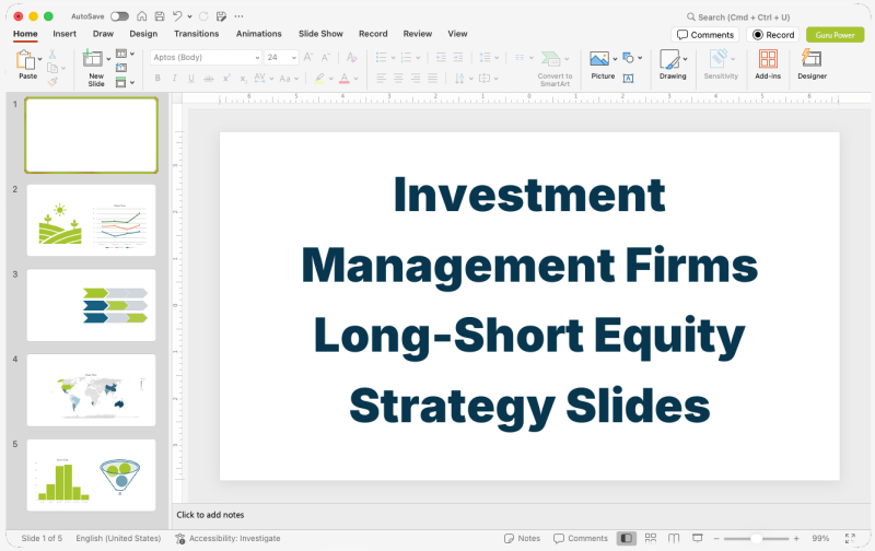 Investment Management Firms Long-Short Equity Strategy Slides
