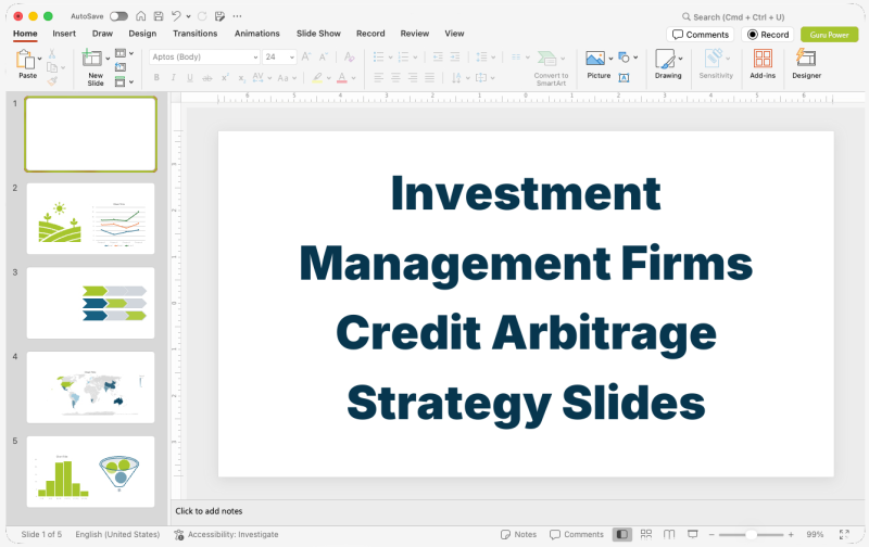 Investment Management Firms Credit Arbitrage Strategy Slides
