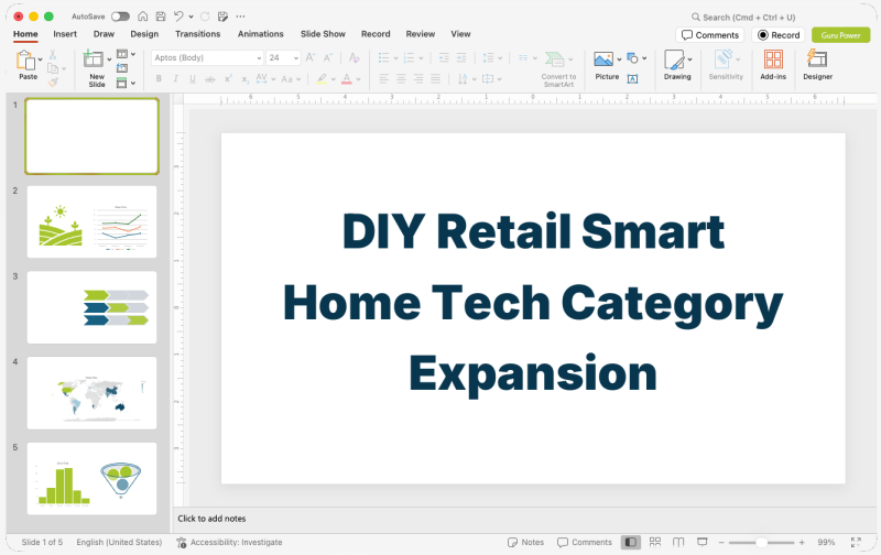 DIY Retail Smart Home Tech Category Expansion Presentation