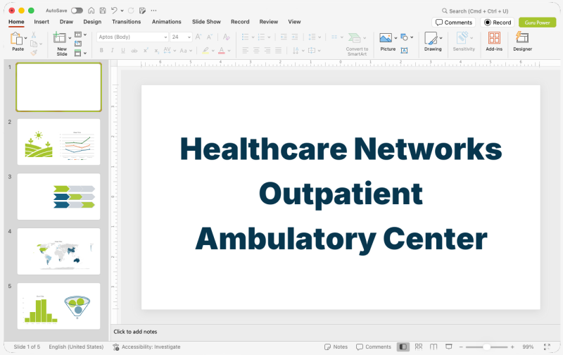 Healthcare Networks Outpatient Ambulatory Center Pitch-Deck
