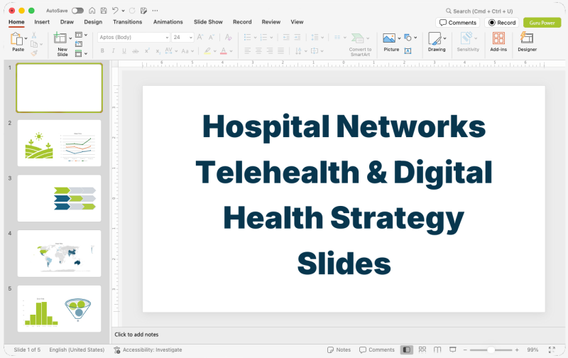 Hospital Networks Telehealth & Digital Health Strategy Slides