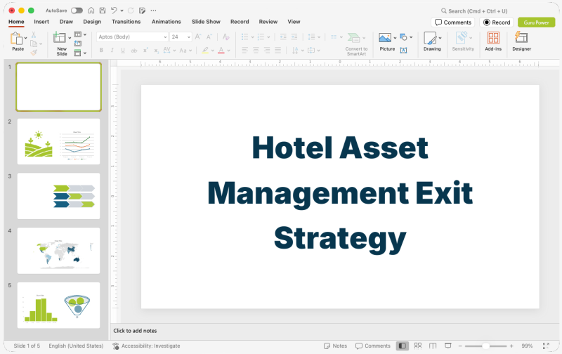Hotel Asset Management Exit Strategy Presentation