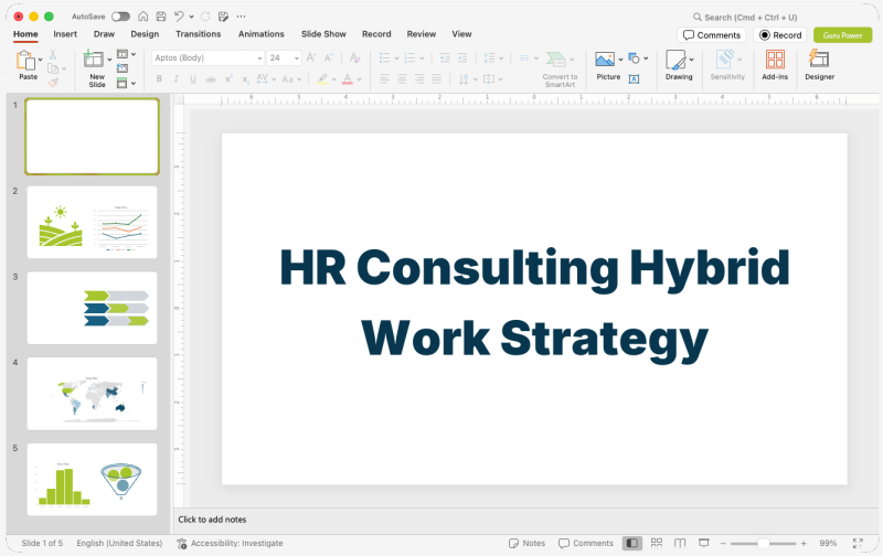 HR Consulting Hybrid Work Strategy Pitch-Deck