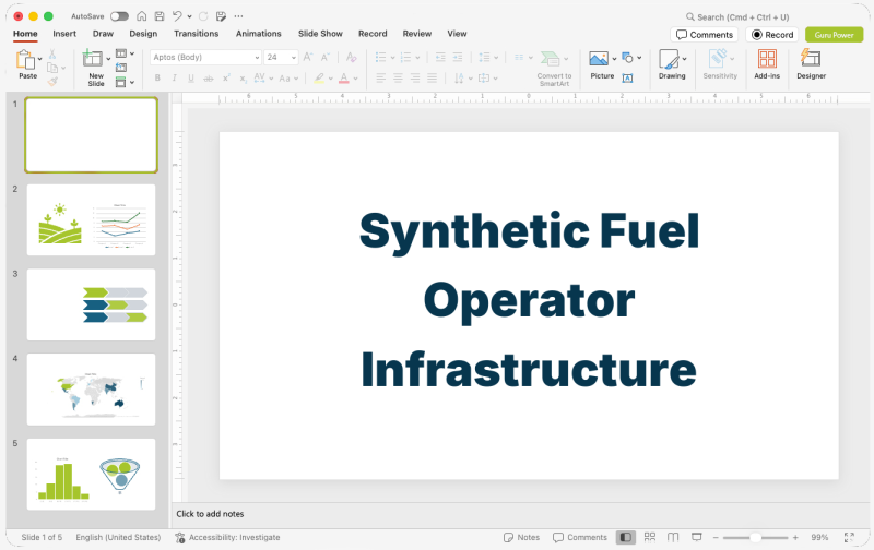 Synthetic Fuel Operator Infrastructure Deck