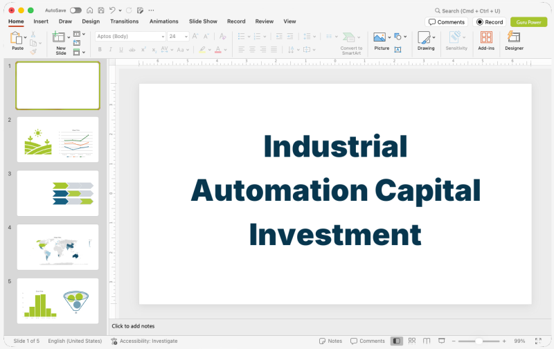 Industrial Automation Capital Investment Pitch-Deck