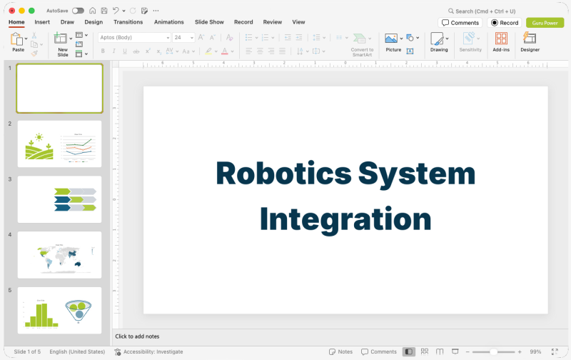 Robotics System Integration Proposal Presentation