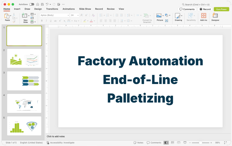 Factory Automation End-of-Line Palletizing Presentation
