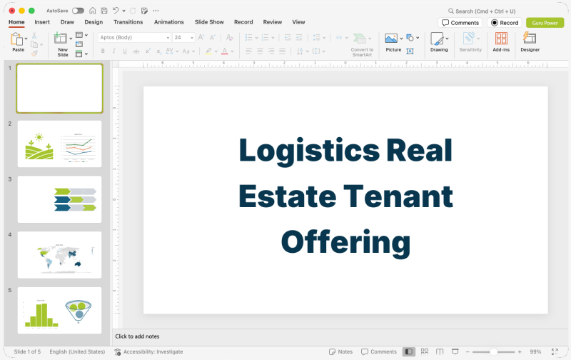 Logistics Real Estate Tenant Offering Presentation
