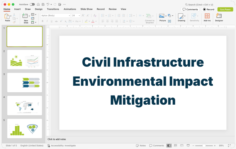 Civil Infrastructure Environmental Impact Mitigation Presentation