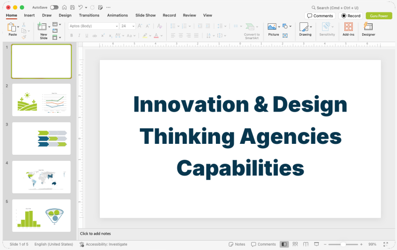 Innovation & Design Thinking Agencies Capabilities Presentation