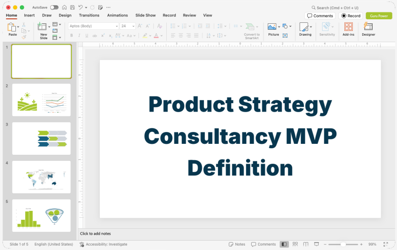 Product Strategy Consultancy MVP Definition Presentation