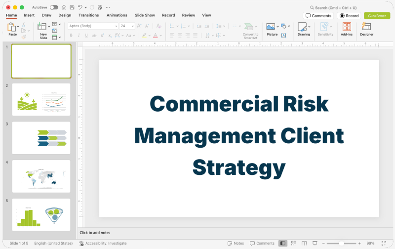 Commercial Risk Management Client Strategy Presentation