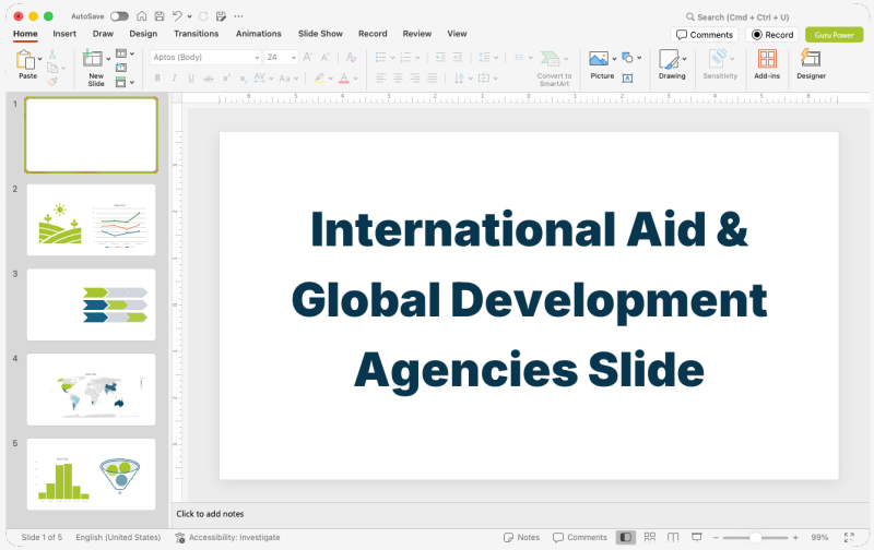 International Aid & Global Development Agencies Proposal Slide-Deck