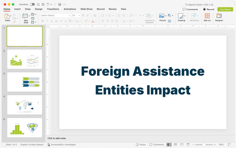 Foreign Assistance Entities Impact Pitch-Deck