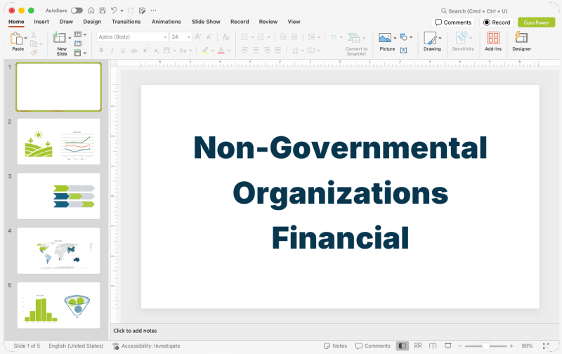 Non-Governmental Organizations Financial Presentation