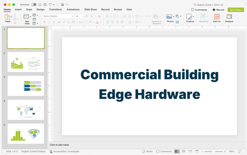 Commercial Building Edge Hardware Deck