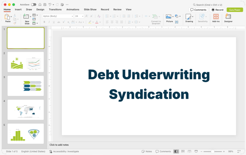 Debt Underwriting Syndication Presentation