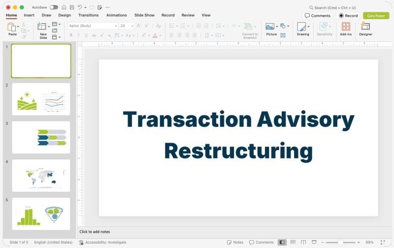 Transaction Advisory Restructuring Pitch-Deck