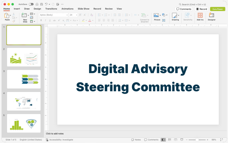 Digital Advisory Steering Committee Presentation
