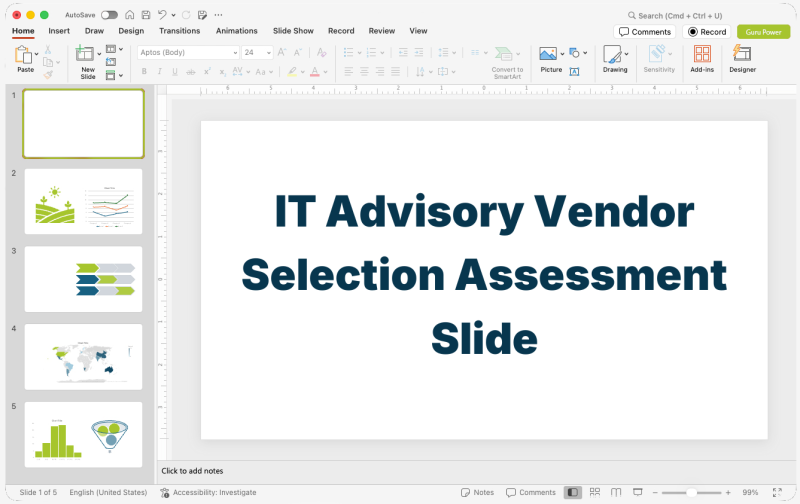 IT Advisory Vendor Selection Assessment Slide-Deck
