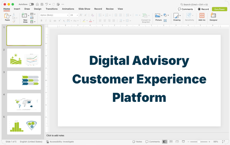 Digital Advisory Customer Experience Platform Presentation