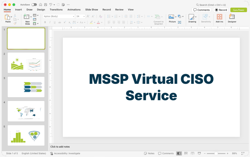 MSSP Virtual CISO Service Presentation