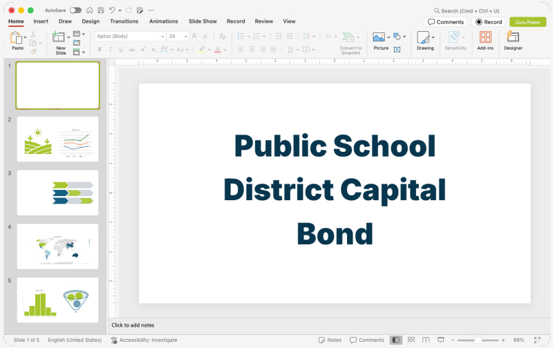 Public School District Capital Bond Presentation