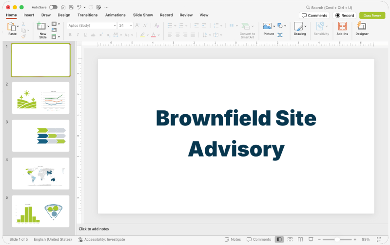 Brownfield Site Advisory Deck