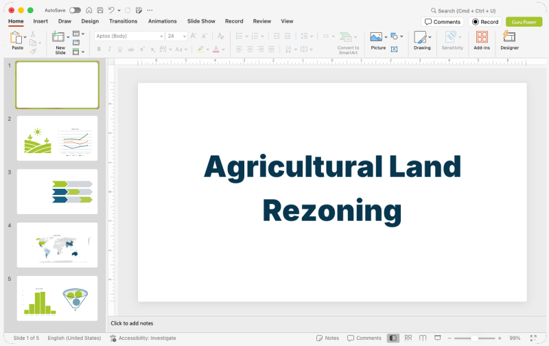 Agricultural Land Rezoning Pitch Deck