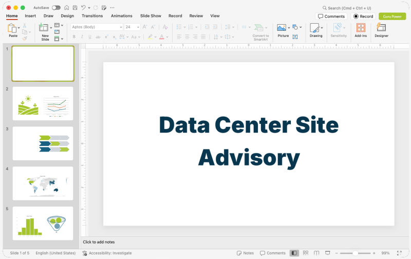 Data Center Site Advisory Presentation