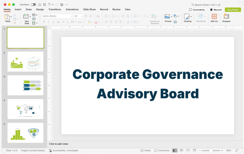 Corporate Governance Advisory Board Presentation