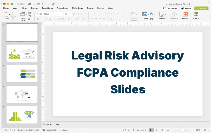 Legal Risk Advisory FCPA Compliance Slides
