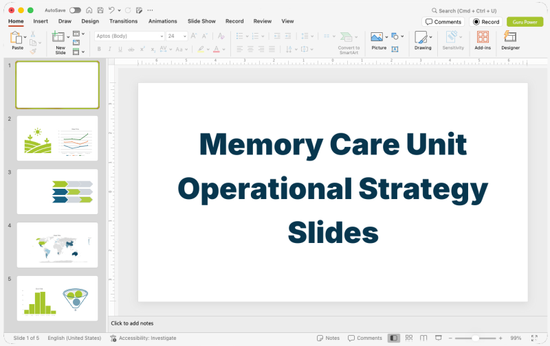 Memory Care Unit Operational Strategy Slides