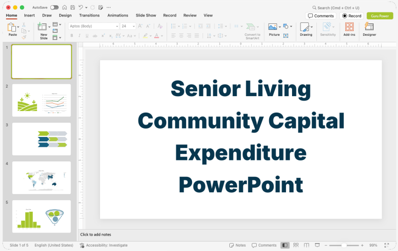 Senior Living Community Capital Expenditure PowerPoint