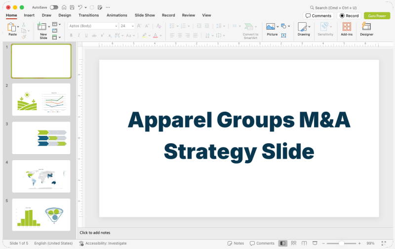 Apparel Groups M&A Strategy Slide-Deck