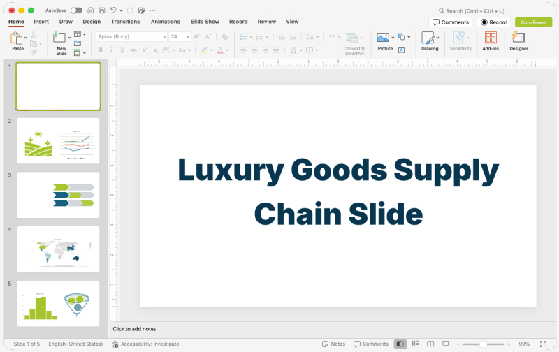 Luxury Goods Supply Chain Slide-Deck