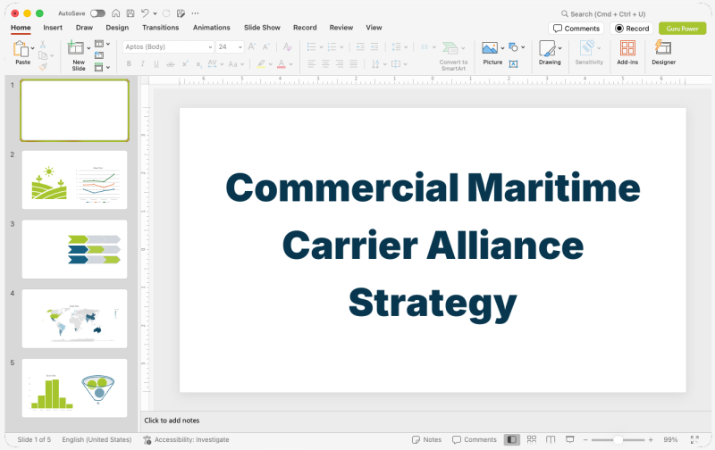 Commercial Maritime Carrier Alliance Strategy Presentation