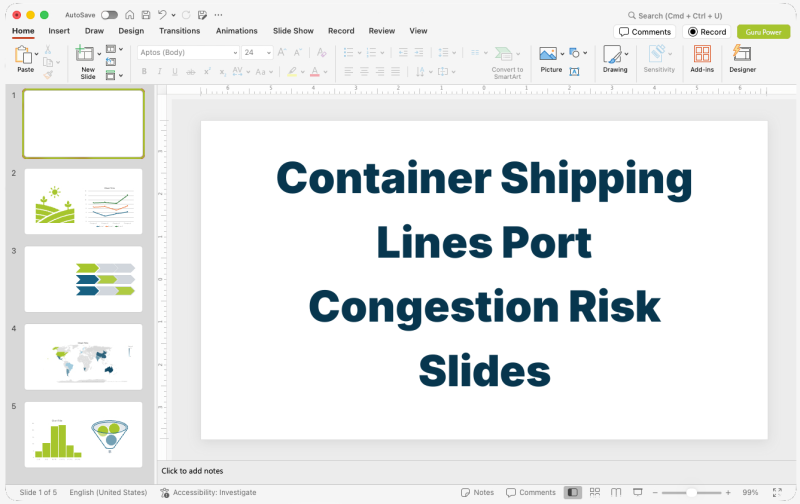 Container Shipping Lines Port Congestion Risk Slides